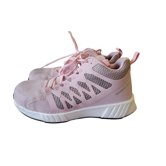 Reebok Fusion Flexweave Work Mid-Cut Womens 10.5 Pink Composite Toe Non Slip - Picture 2 of 16